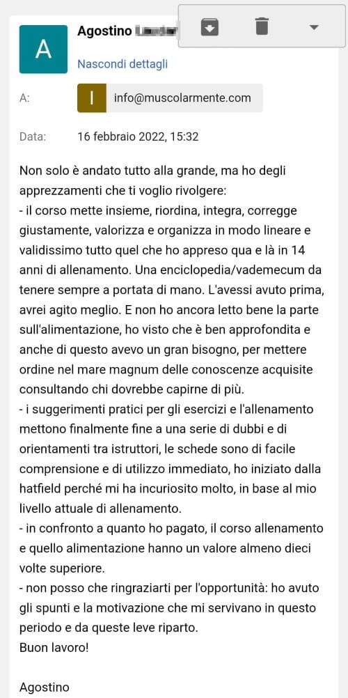 testimonial Agostino